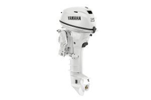 Yamaha 25hp High Thrust Outboard | Remote Mechanical, Electric & Manual Start, 25" Shaft | T25XWTC2 | White